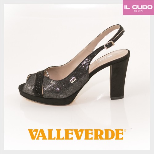 Sandalo donna nero valleverde - ,